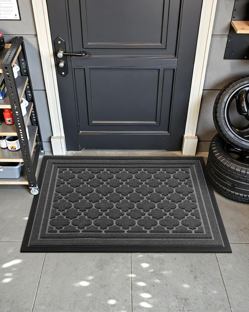 Color&Geometry Front Door Mat Outside Entrance, 24"x48" Heavy D...