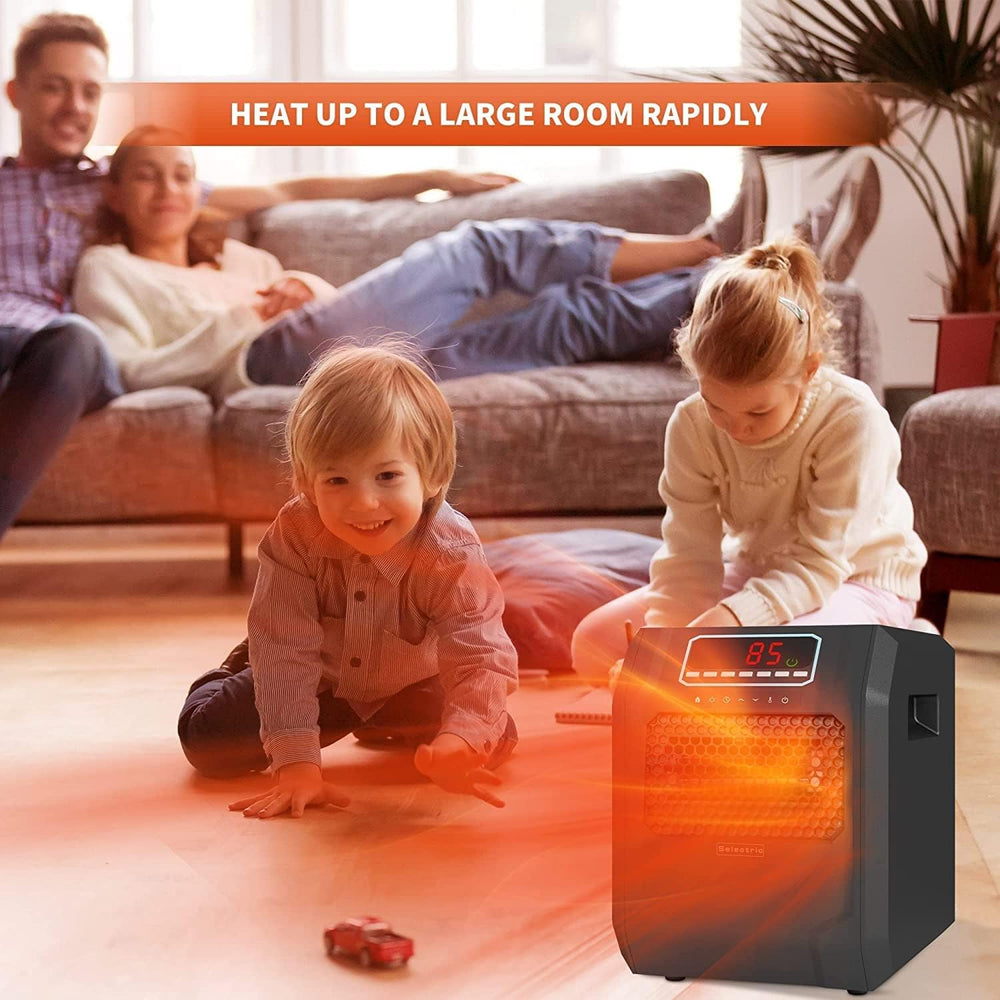 VOLTORB Freestanding Portable Electric Space Heater for Bedroom or Indoor Use...