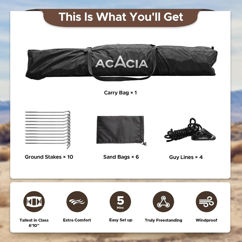 Space Acacia Lite Camping Tent, Pop Up Tents for Camping, Lightweight & D...