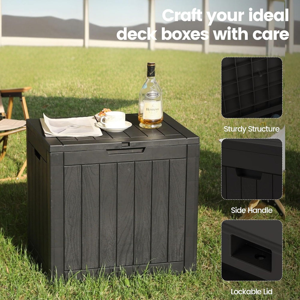 Zapdos 31 Gallon Outdoor Storage Box Deck Box for Indoor and Outdoor Use, Wat...