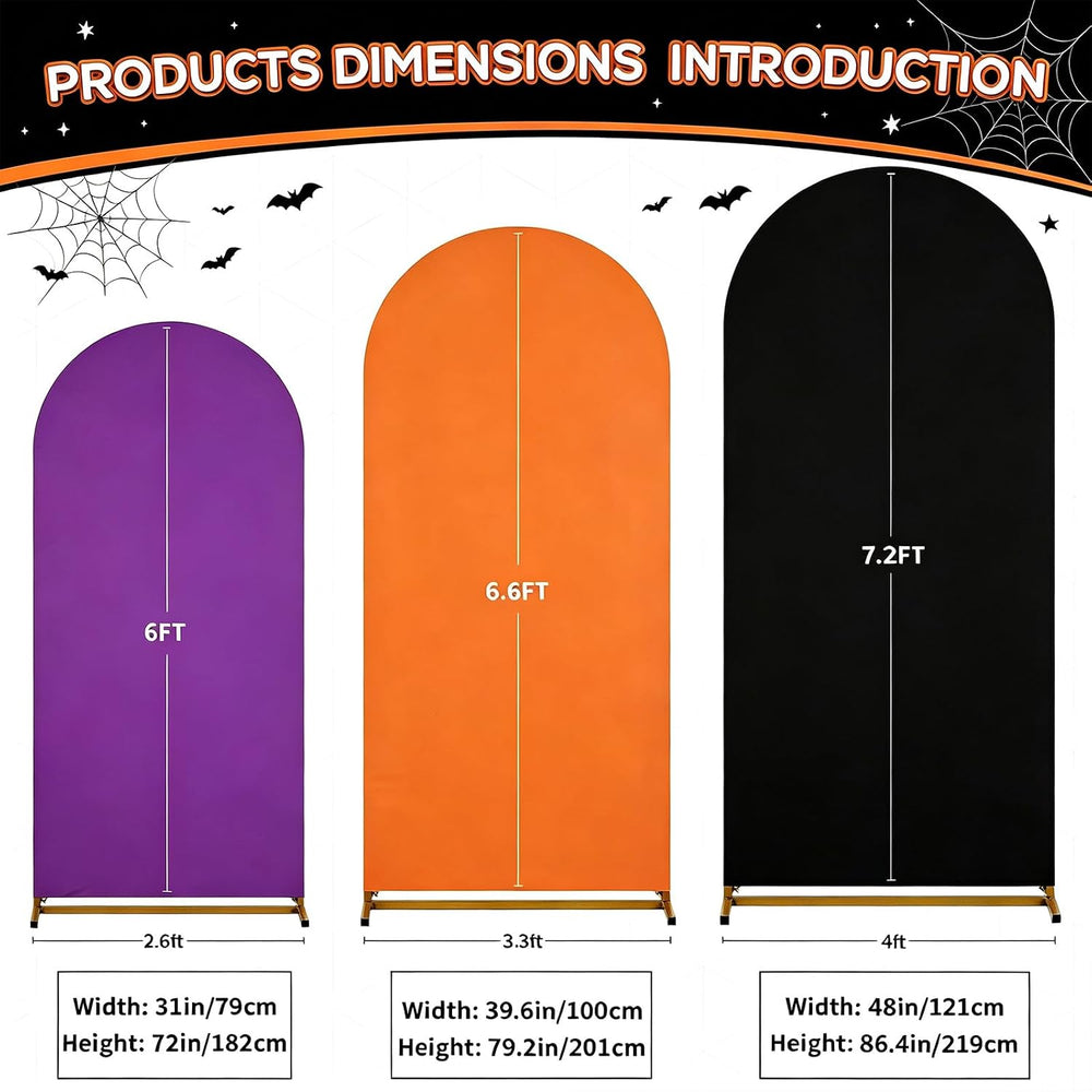 Halloween Arch Backdrop Covers Set of 3 Holiday Party Arch Covers
