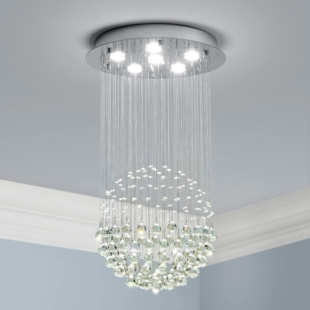 Saint Mossi Chandelier Modern K9 Crystal Raindrop Chandelier Lighting Flush m...