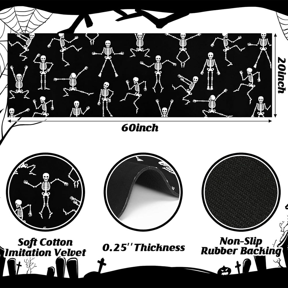 ASPMIZ Halloween Runner Rug, Glow-in-the-Dark Rug Runner Non Slip, Black Rugs...