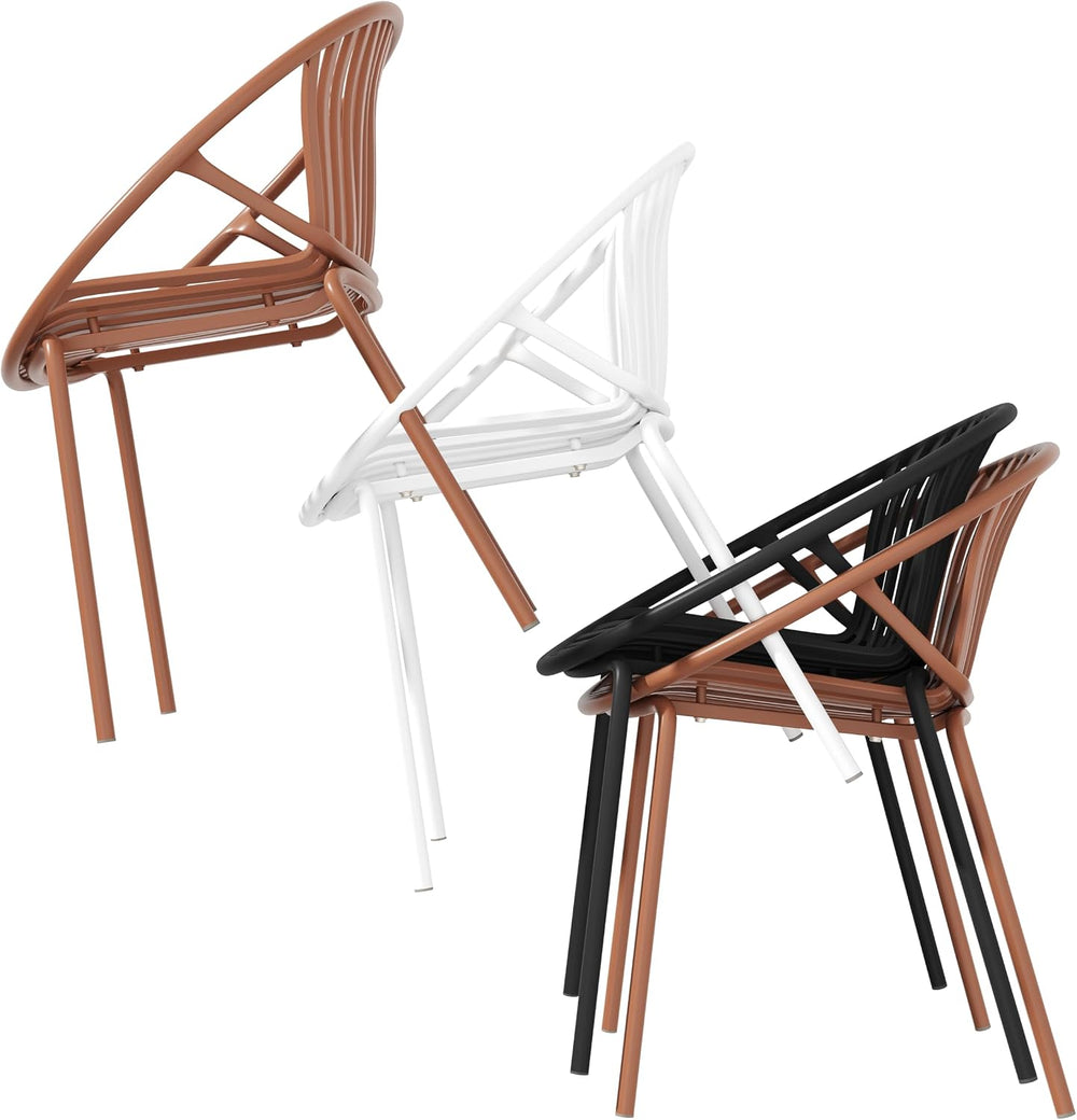 Christopher Knight Home Set of 2 Tita Modern Patio Outdoor Dining Chairs, Sta...