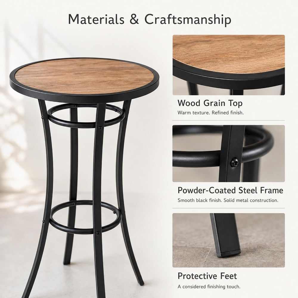 Bar Height Patio Table, 40-Inch Tall Patio Table Outdoor Bar Table Bistro Tab...