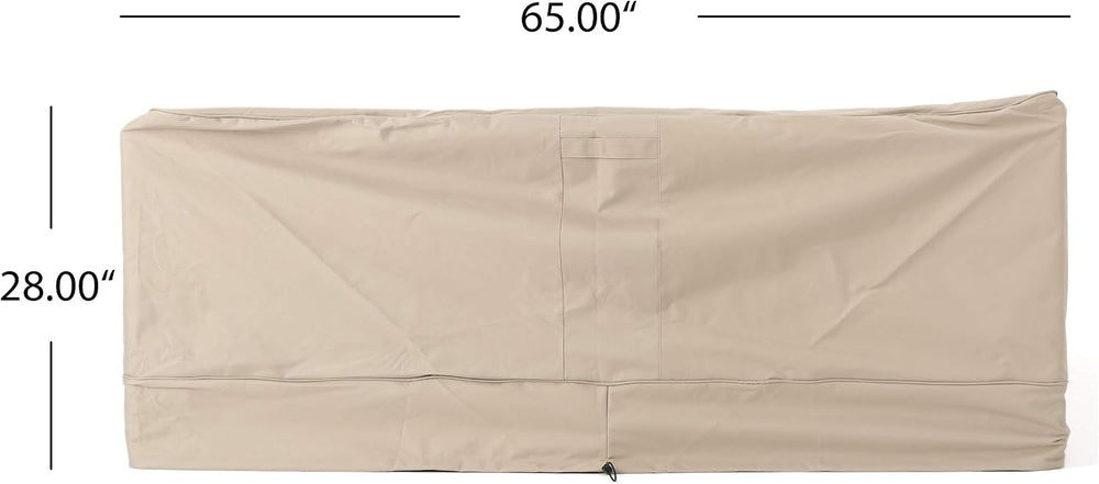 Christopher Knight Home Shield Outdoor Waterproof Fabric Chat Set Cover, Beige