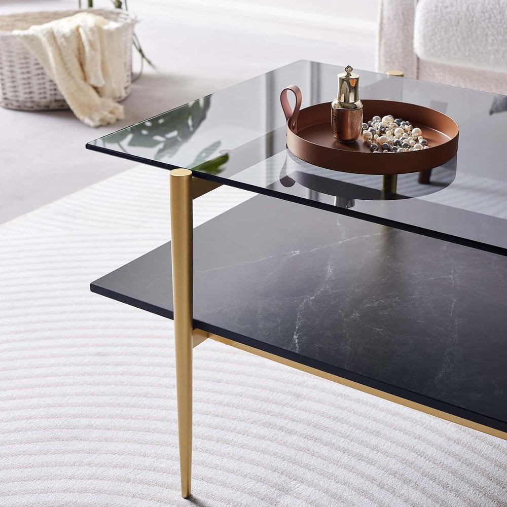 LumFurn Rectangle Coffee Table for Living Room, Mid-Century Modern Design, L4...