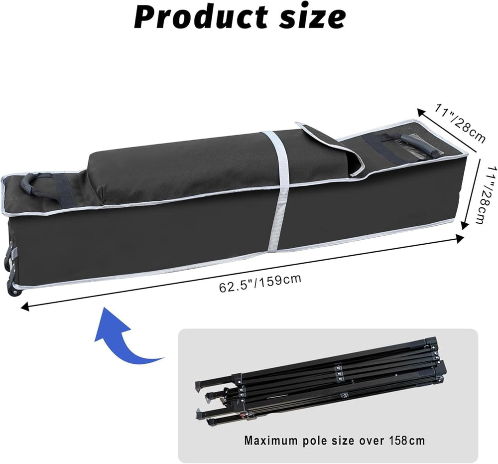Canopy Bag Replacement,62in Wheeled Tent Storage Bags for 10x10 Canopy Tent