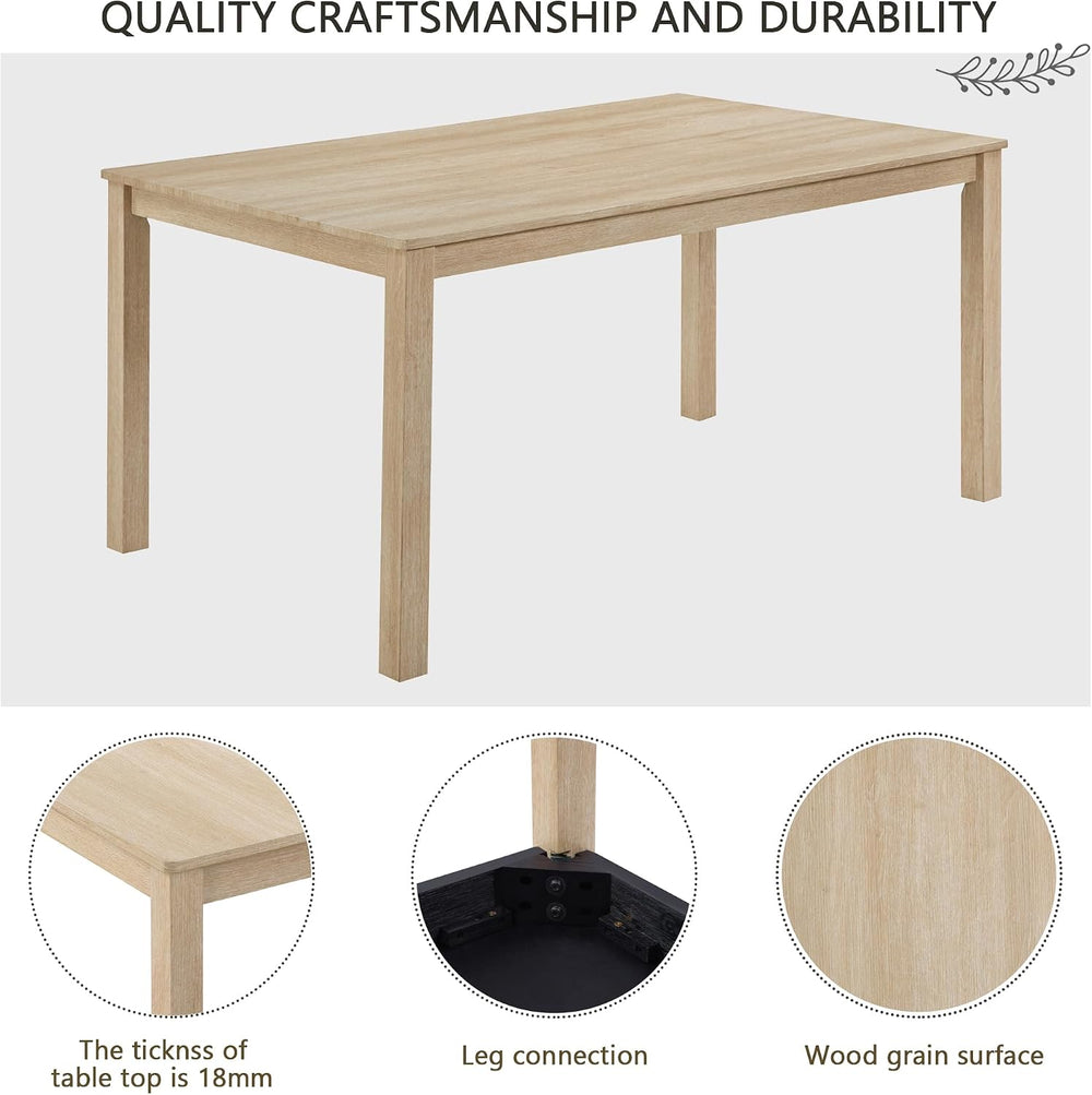 Harper & Bright Designs 6-Piece Dining Set with Bench & 4 Upholstered...
