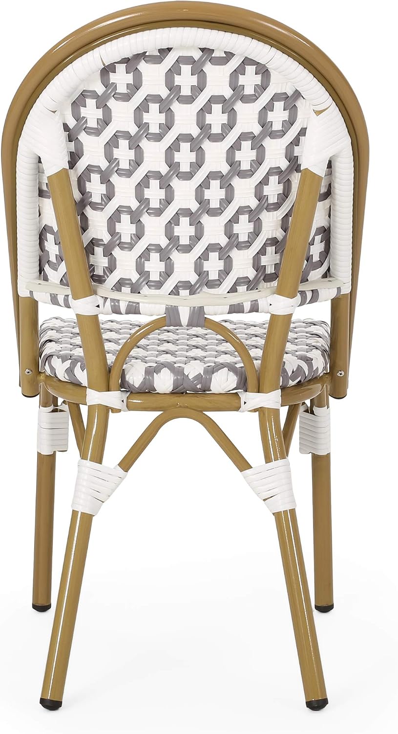 Christopher Knight Home Darcy Outdoor French Bistro Chair (Set of 4), Gray + ...