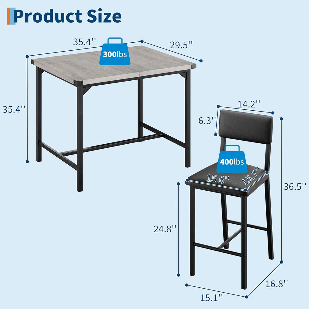 GarveeHome Dining Table Set for 4 with Corner Protector, Kitchen Table Set w/...