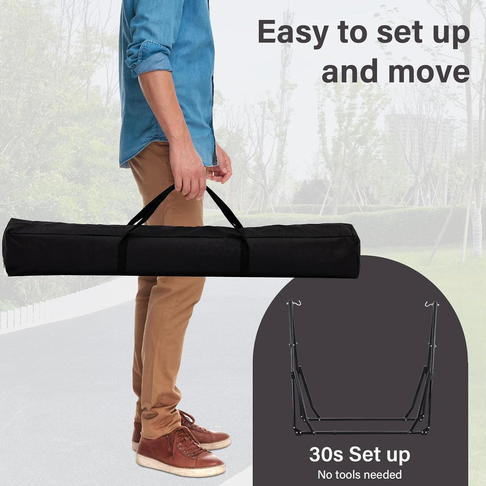 2 in 1 Hammock with Stand, Outdoor Hammock Swing Chair with Portable Heavy Du...
