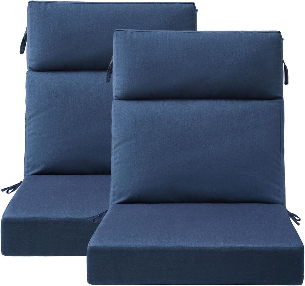 Unimatta Sunbrella Outdoor High Back Chair Cushion Seat Pads, 44 x 21 Inch Wa...