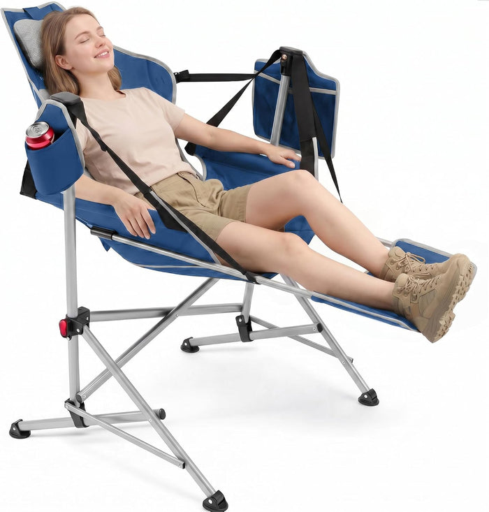 Hammock Camping Chair with Footrest, Heavy Duty Swinging Chair 500LB