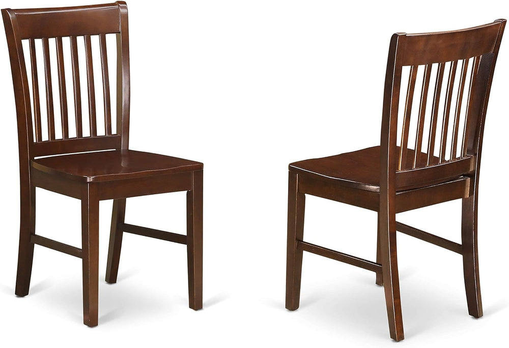 East West Furniture DUNO7-MAH-W 7 Piece Dining Set Consist of a Rectangle Sol...