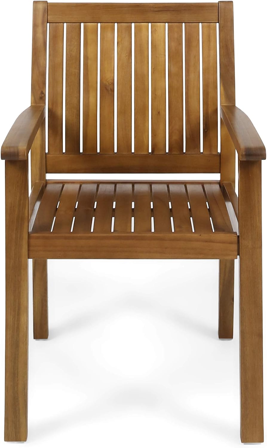 Christopher Knight Home Teague Outdoor Acacia Wood Dining Chairs (Set of 2), ...