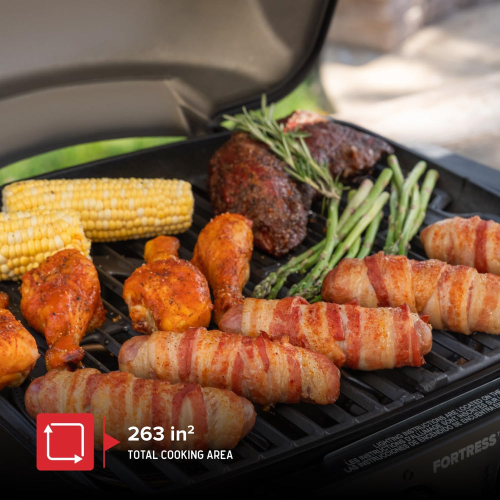 Nexgrill Tabletop 2 Burner Gas Grill & Griddle Combo, 2-in-1 with Handles