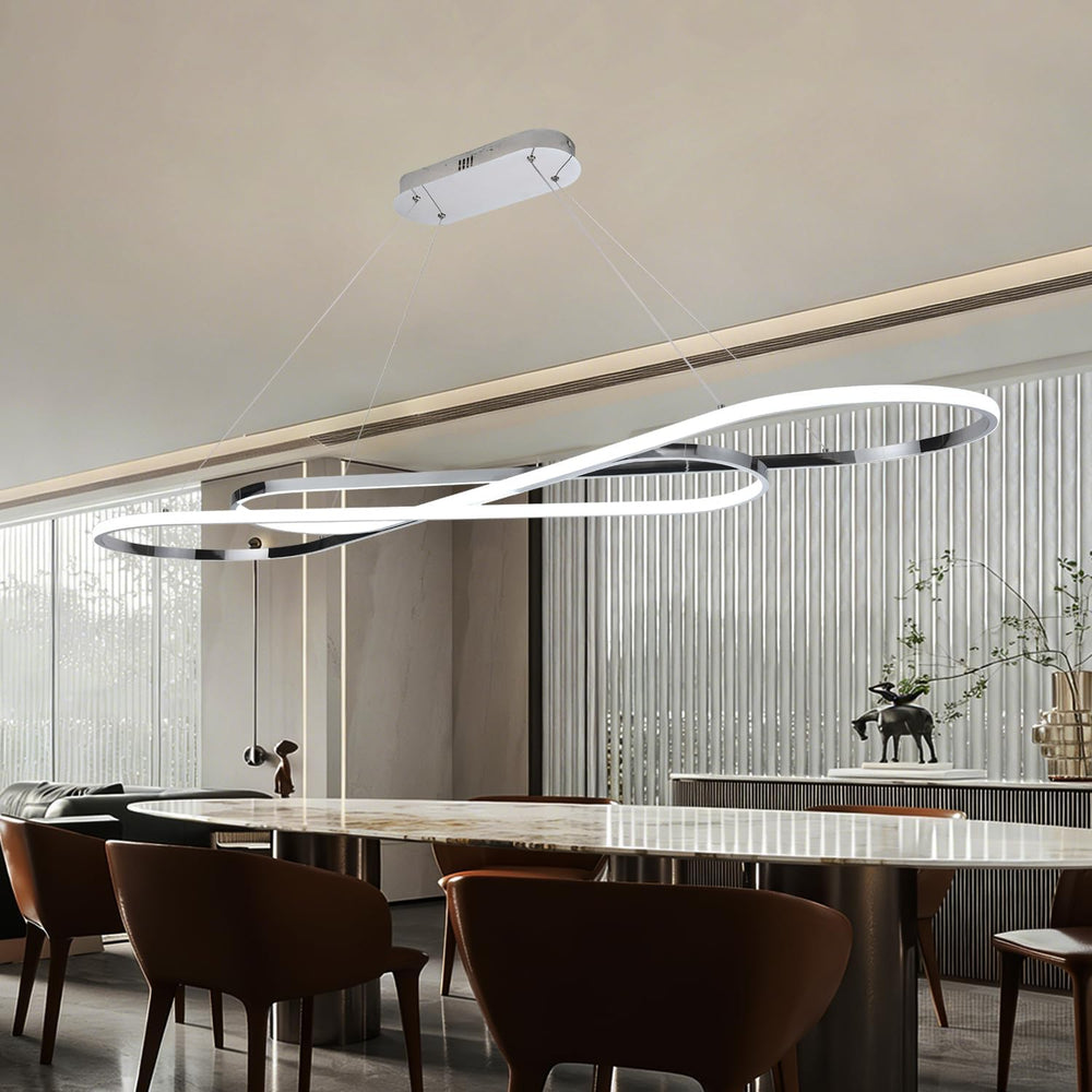 59.06in Led Chandelier Large Modern Led Pendant Light Fixture Dimmable with R...
