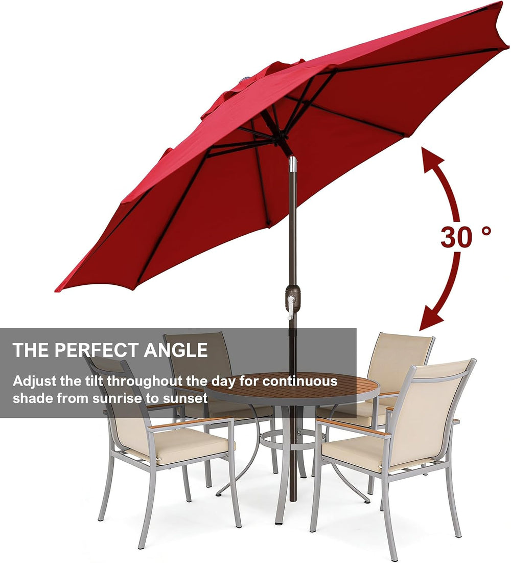 Blissun 9' Outdoor Patio Umbrella, Outdoor Table Umbrella, Yard Umbrella,...