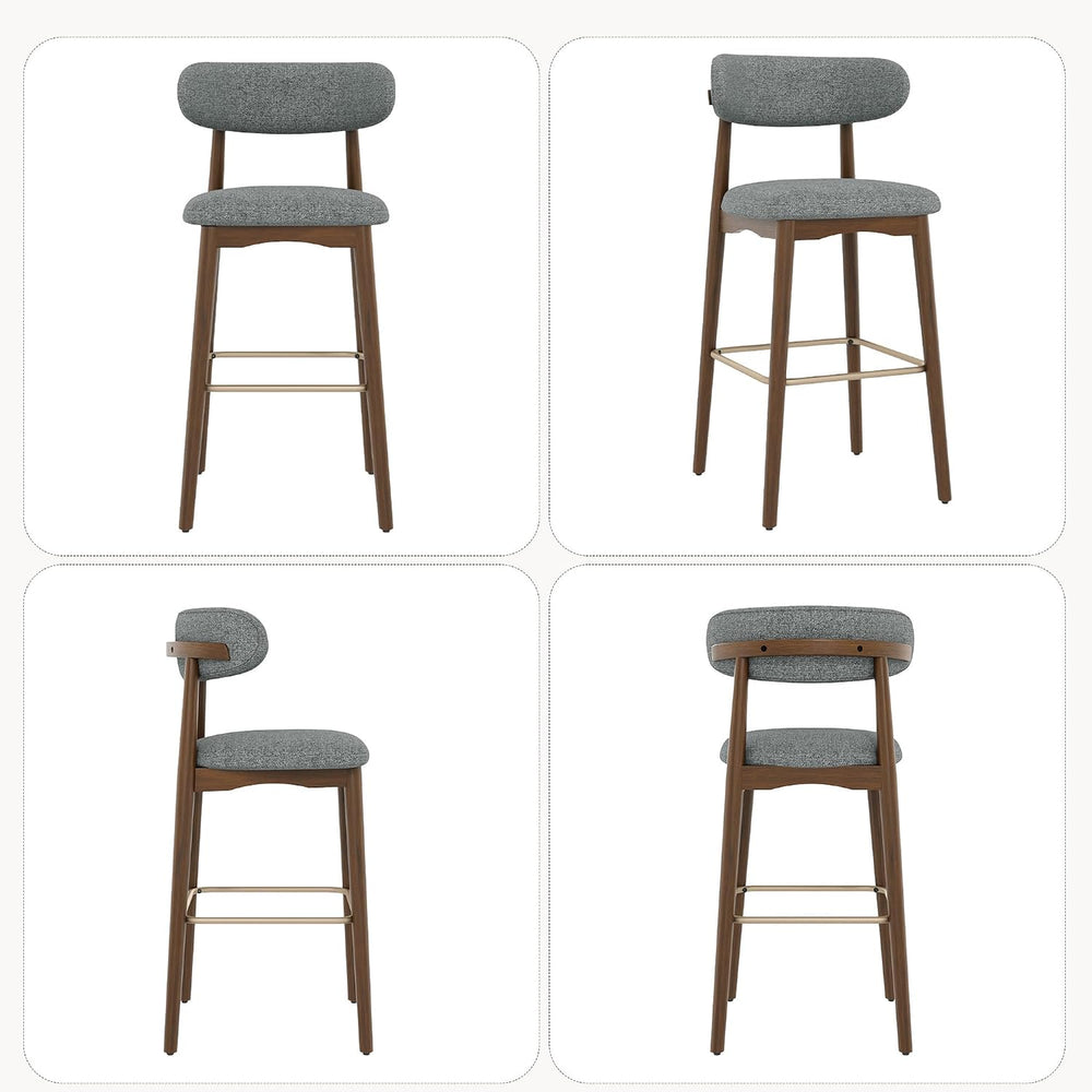 Counter Height Bar Stools, Solid Wood Barstools,30.5" Set of 2