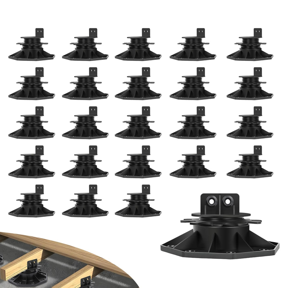 24Pack Adjustable Deck Support Pedestal Deck Foundation Base Support,Used for...