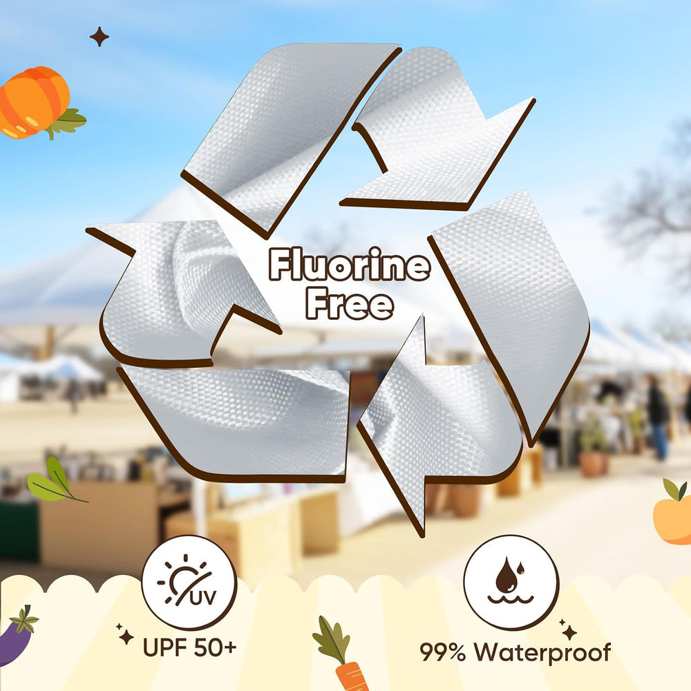Quictent 10x10 Pop Up Canopy Tent with Half Sidewall