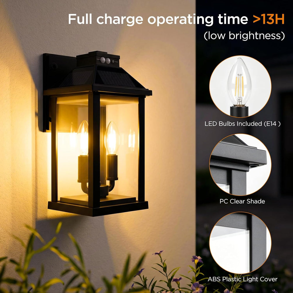 ropelux Solar Lights Outdoor Waterproof, 3 Modes Porch Lights, Motion Sensor ...