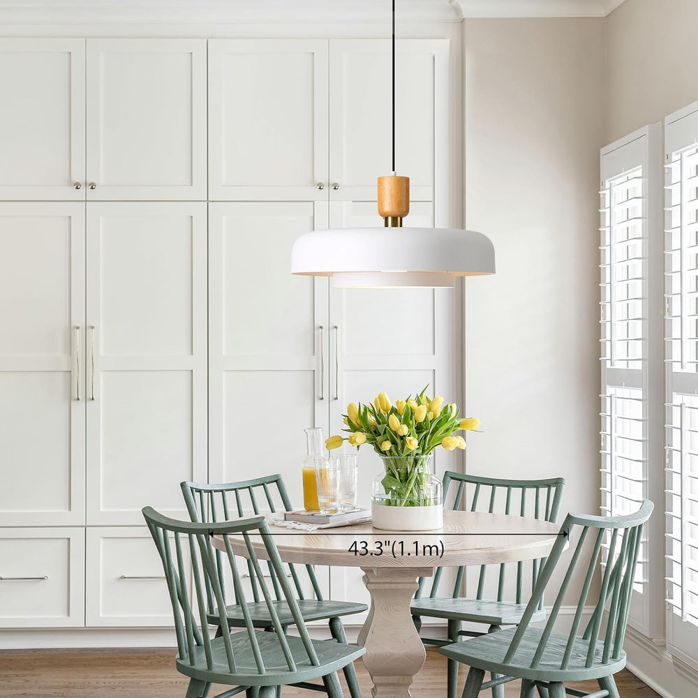 TeHenoo Large Pendant Light 19.68 inch, Matte White Shade