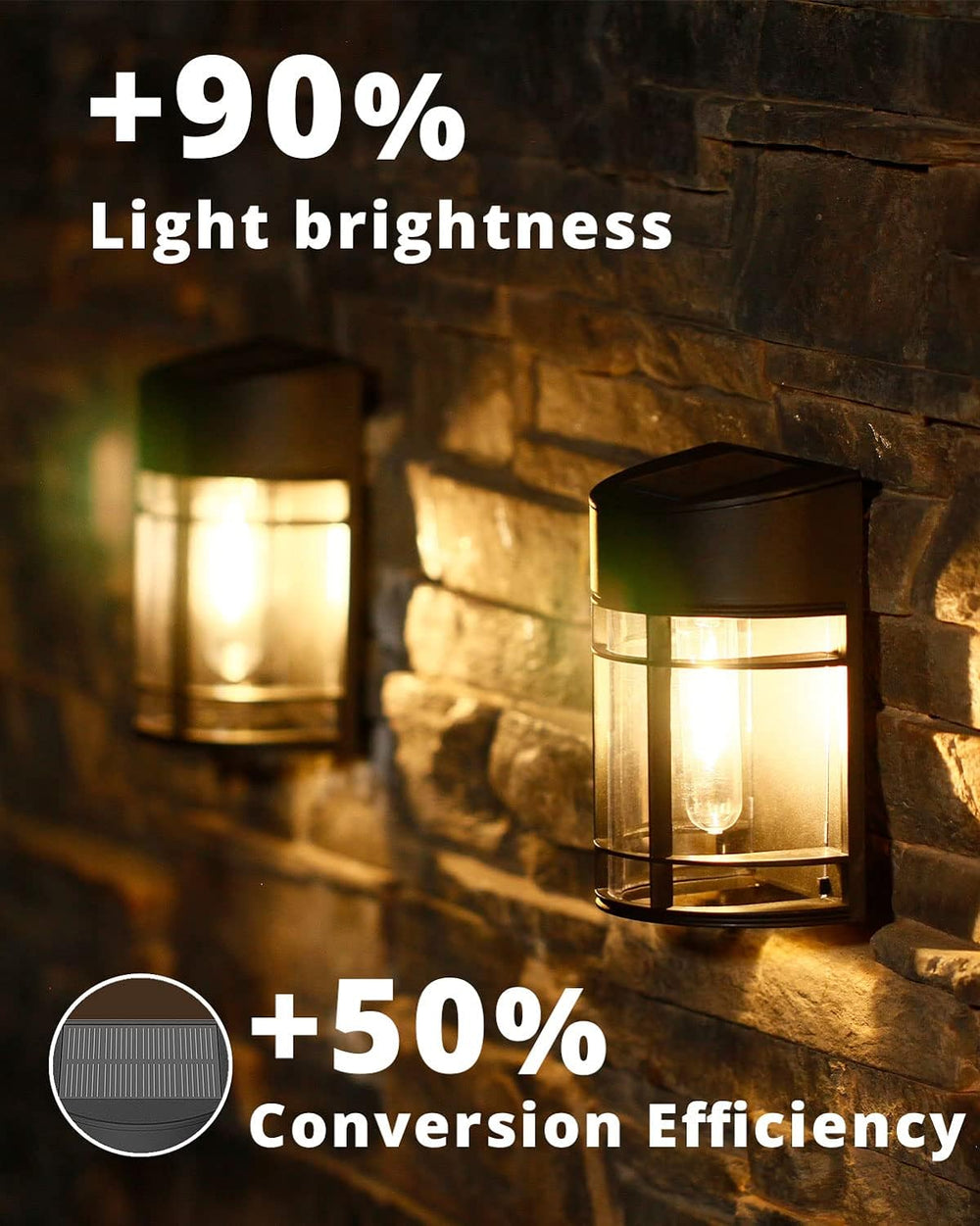 Solar Fence Lights Outdoor, 8 Pack Waterproof Solar Lights Outdoor, Outdoor S...