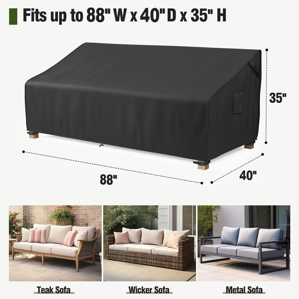 MR.COVER 3-Seater Outdoor Couch Cover, Patio Furniture Covers Waterproof, Fit...