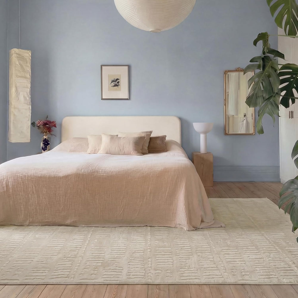 Revival Rugs Shell 8'x10' Area Rugs - Washable, Medium Pile, Beige, C...