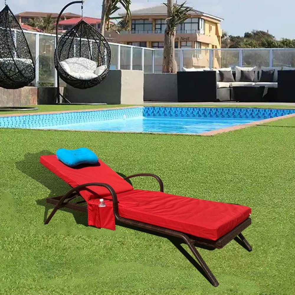 Replacement Covers for Outdoor Chaise Lounge Cushions, 80 x 26 x 3 Inch Patio...