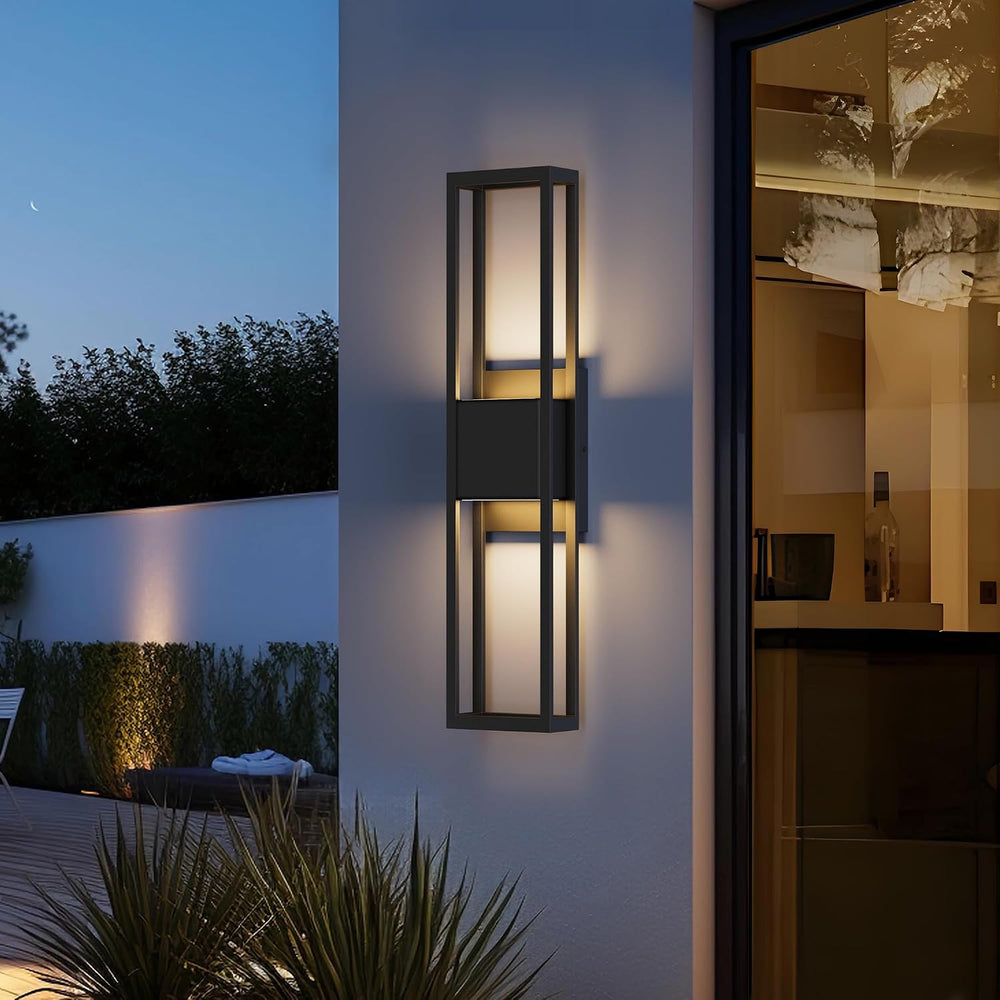 LamQee 27.5 Inch Modern Outdoor Wall Light 3000K 1000LM 20W Integrated LED, I...
