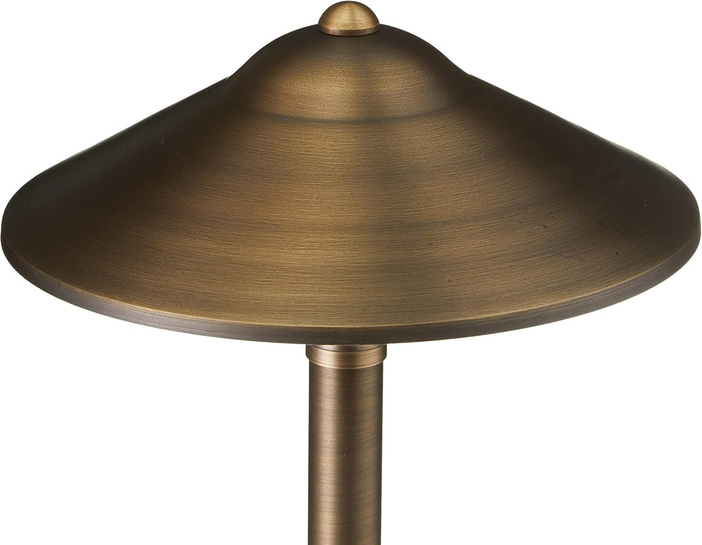 VOLT Max Spread 12V Solid Brass Path Light (25" Tall, 9" Shade), Br...