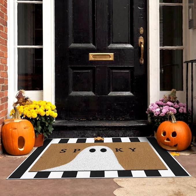 Tinideya 2 Pcs Door Mat Welcome Non Slip Coir Mats Floor Layering Doormats Se...