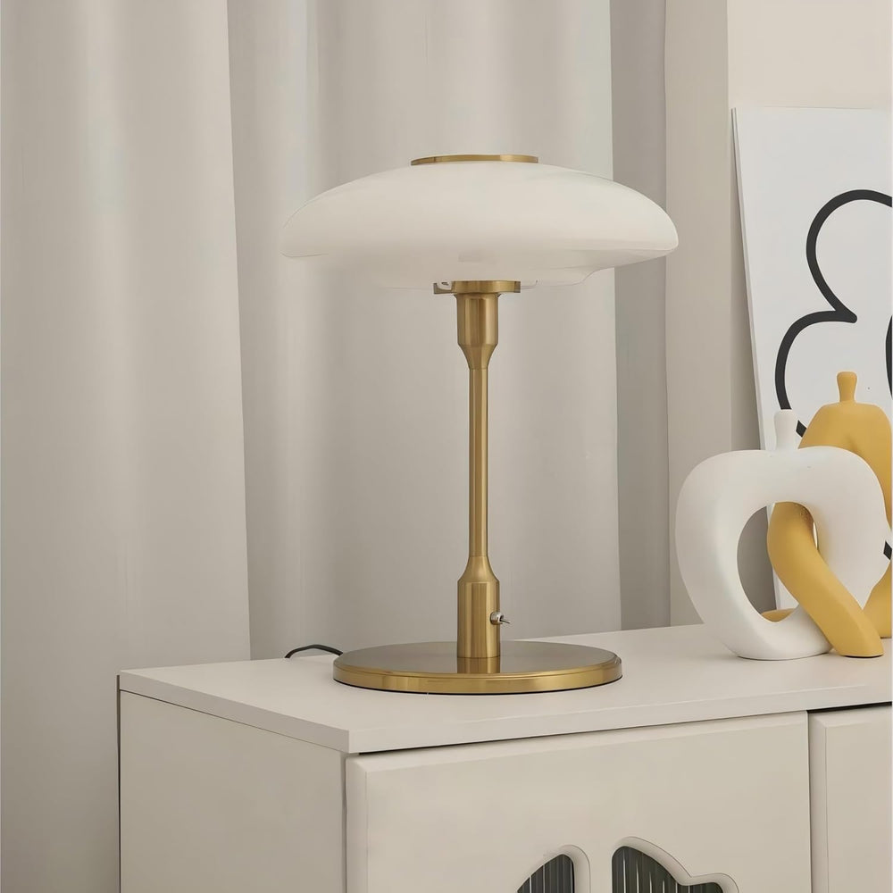 Table Lamp, Metal and Glass Modern Bedside Lamp, Decorative Table Light, Tabl...