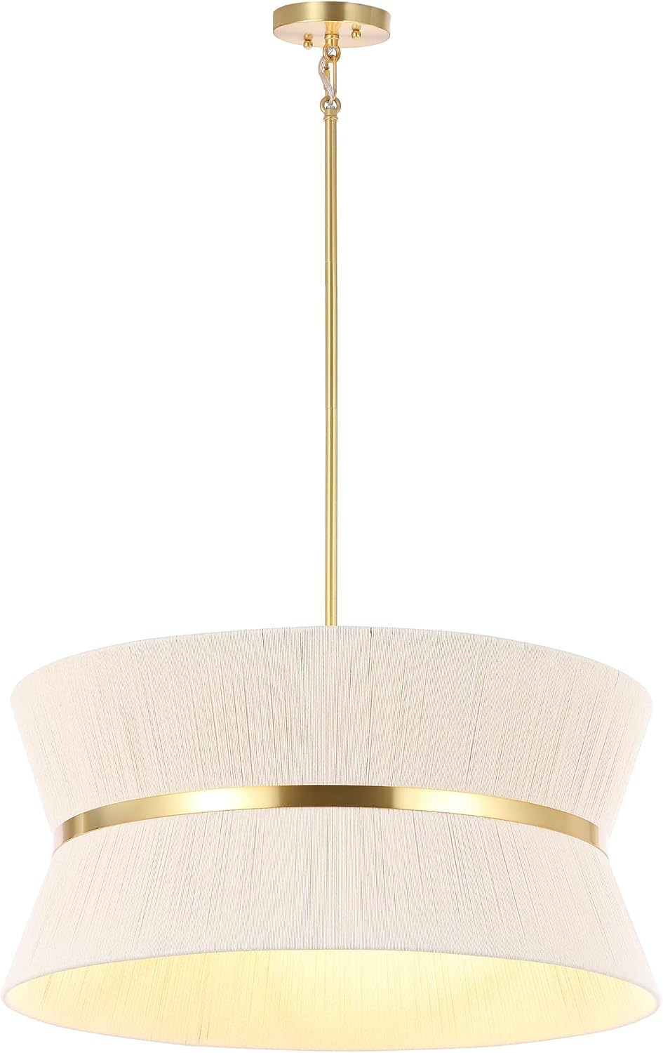 SAFAVIEH Lighting Collection – Alma Bleached Natural Rattan & Brass Gold ...