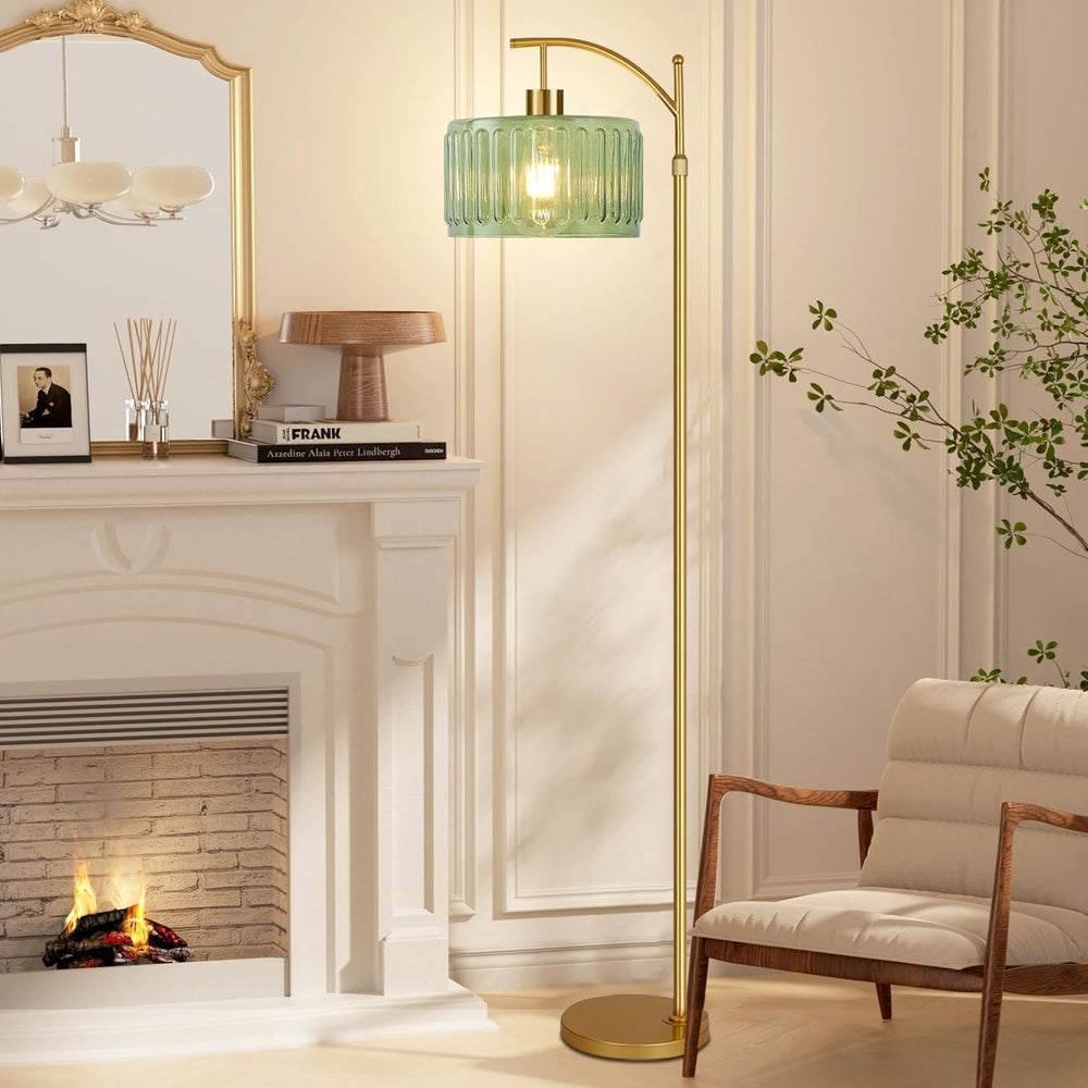 QIYIZM Floor Lamp for Living Room,Bedroom,Gold Dimmable Standing Lamp with Re...