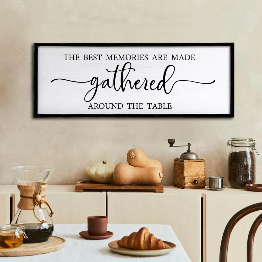 The Best Memories are Made Gathered Around The Table Framed Wall Art 40'&...