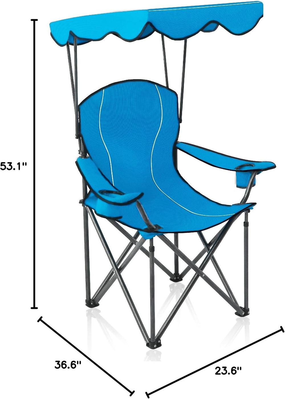 ALPHA CAMP Heavy Duty Canopy Camping Chairs with Adjustable Sunshade