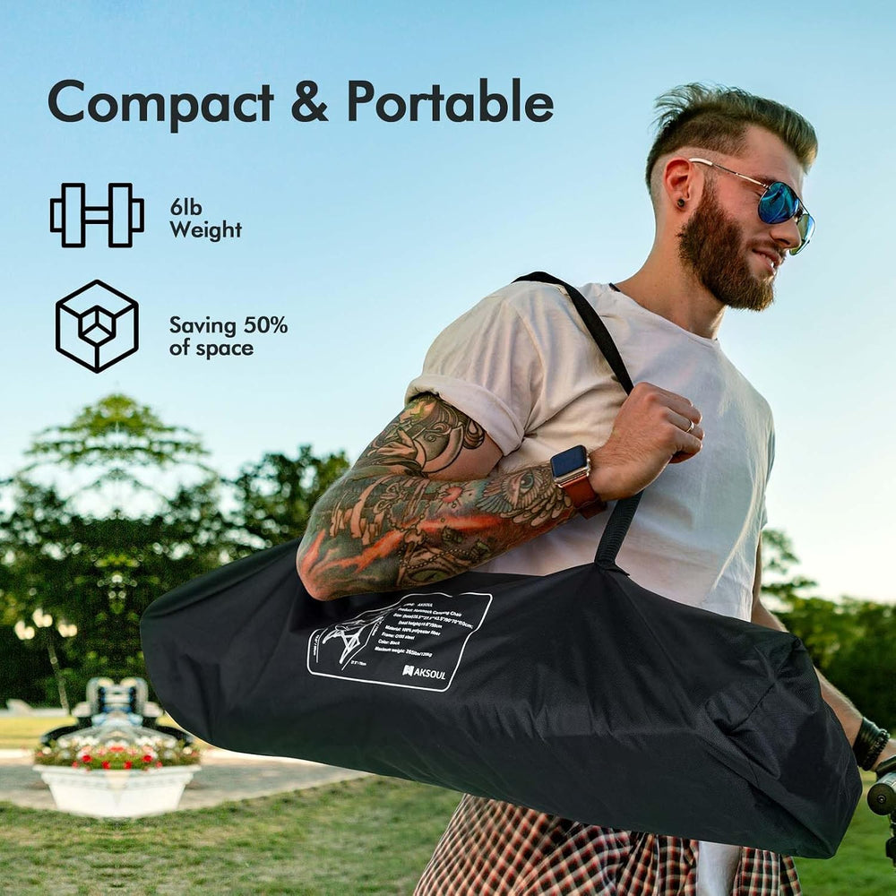 AKSOUL Hammock Camping Chair Swinging: Foldable & Portable Swing Chairs w...