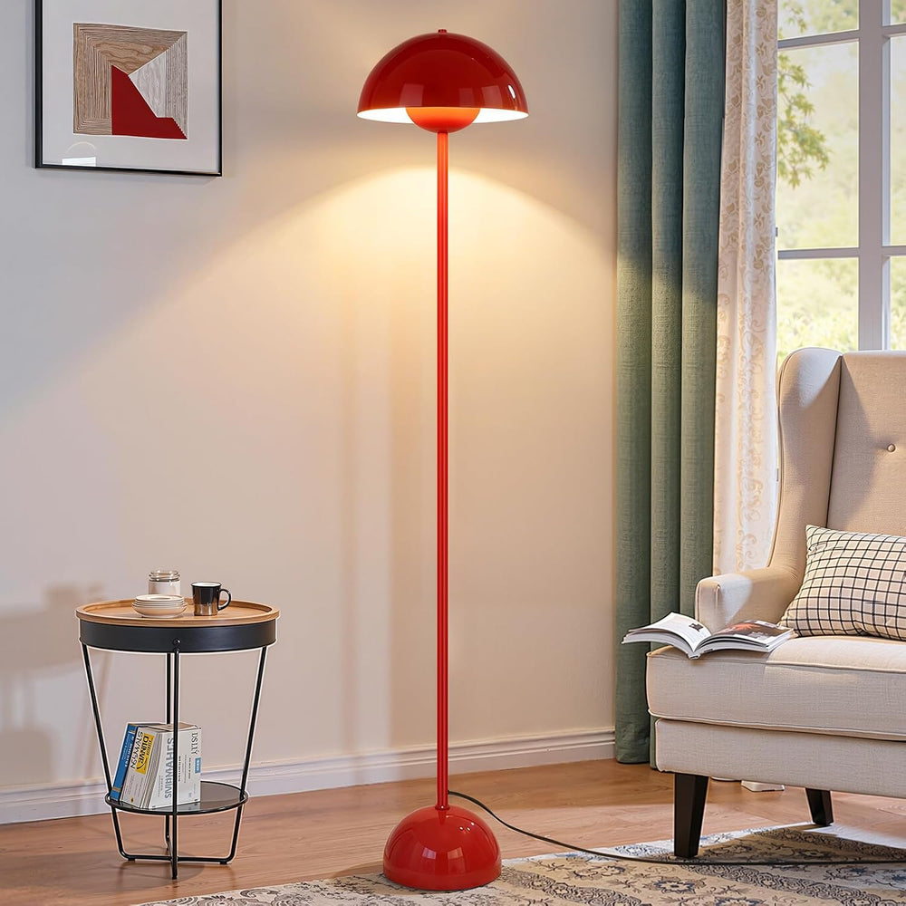 Coucrek Red Floor Lamp, 66'' Industrial Standing Lamp for Living Room