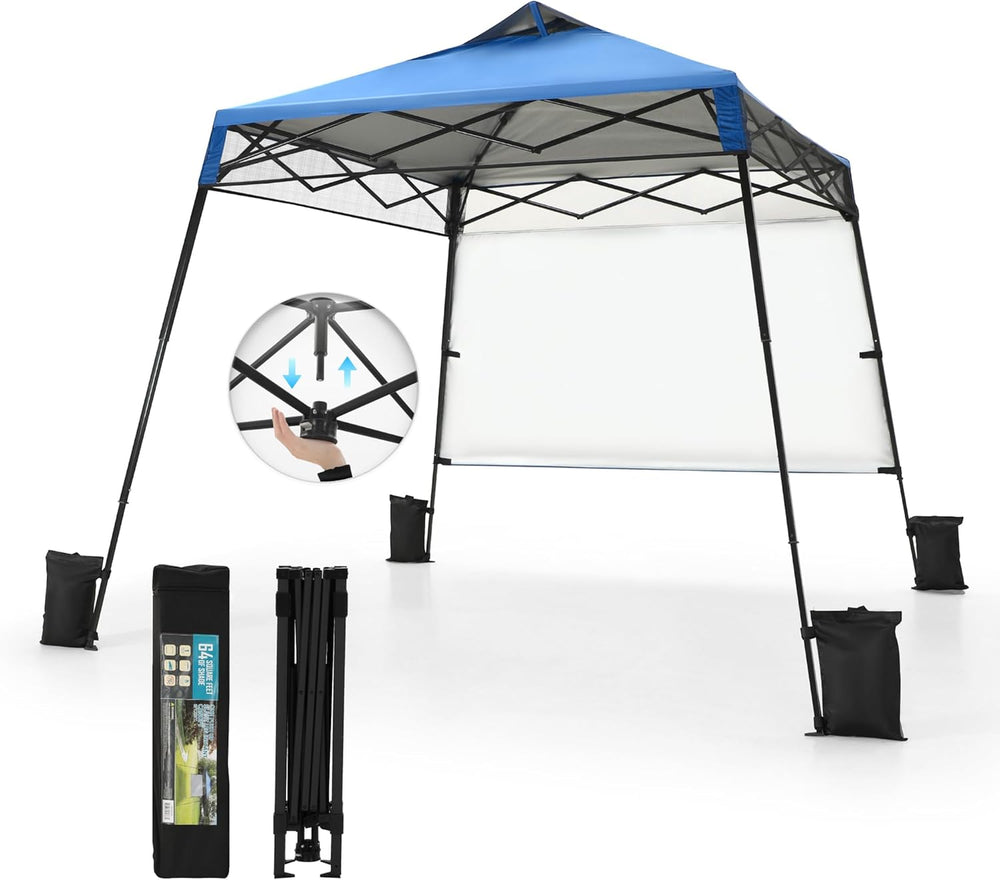 PHI VILLA 8x8ft Pop Up Canopy Tent Instant Portable Shelter