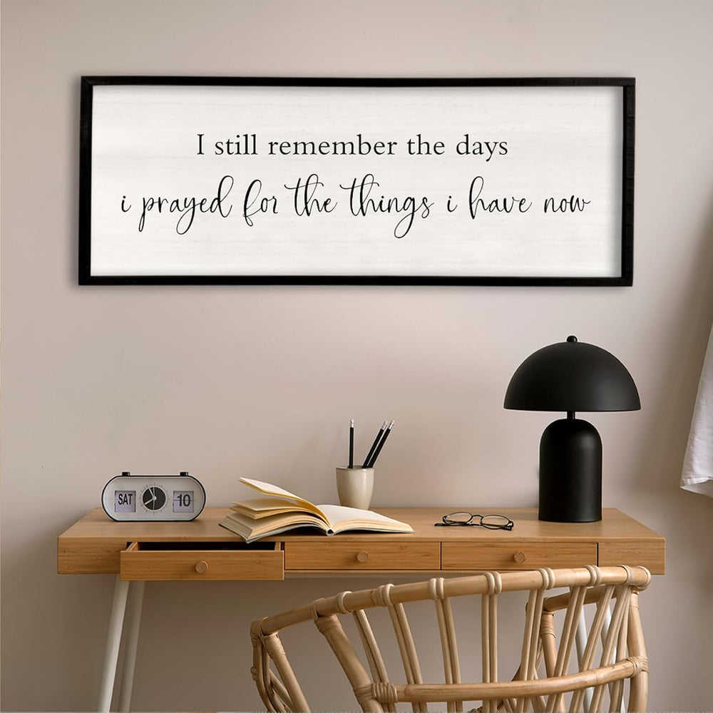 comurdyo I Still Remember the Days I Prayed Sign, 32" x 12", Black