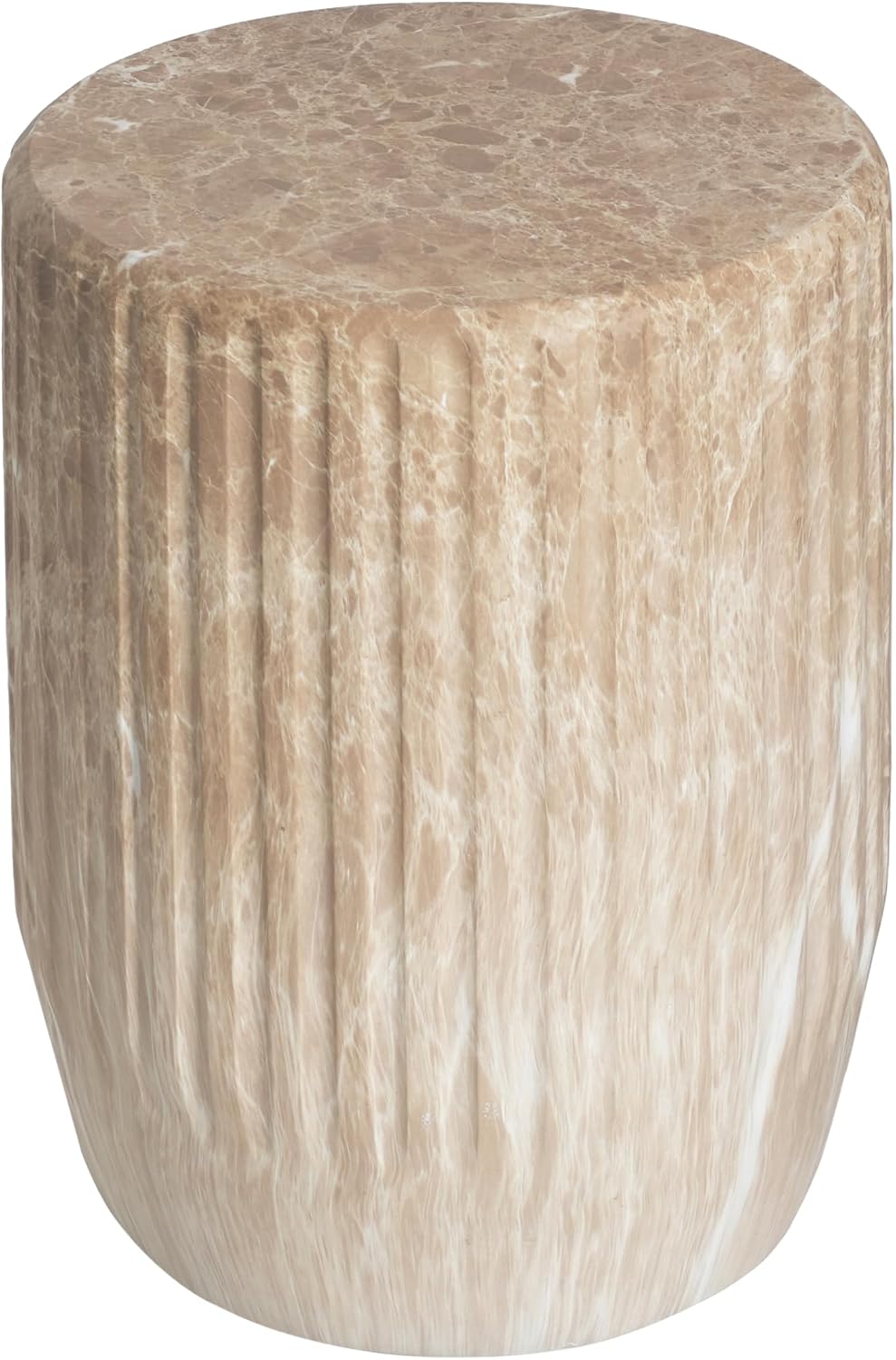 Christopher Knight Home Jayme Outdoor Cylinder Side Table, Lightweight Concre...