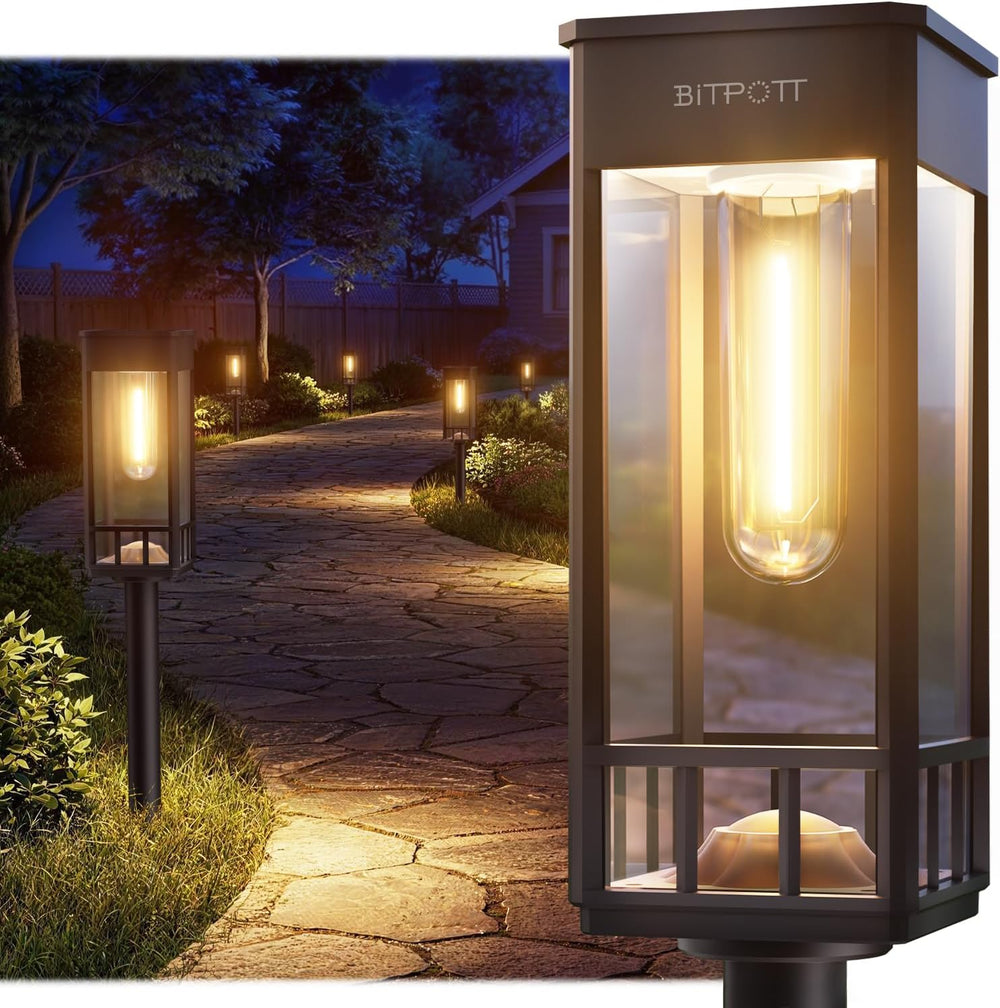 BITPOTT Solar Pathway Lights Outdoor,Bright Solar Lights for Outside, Waterpr...