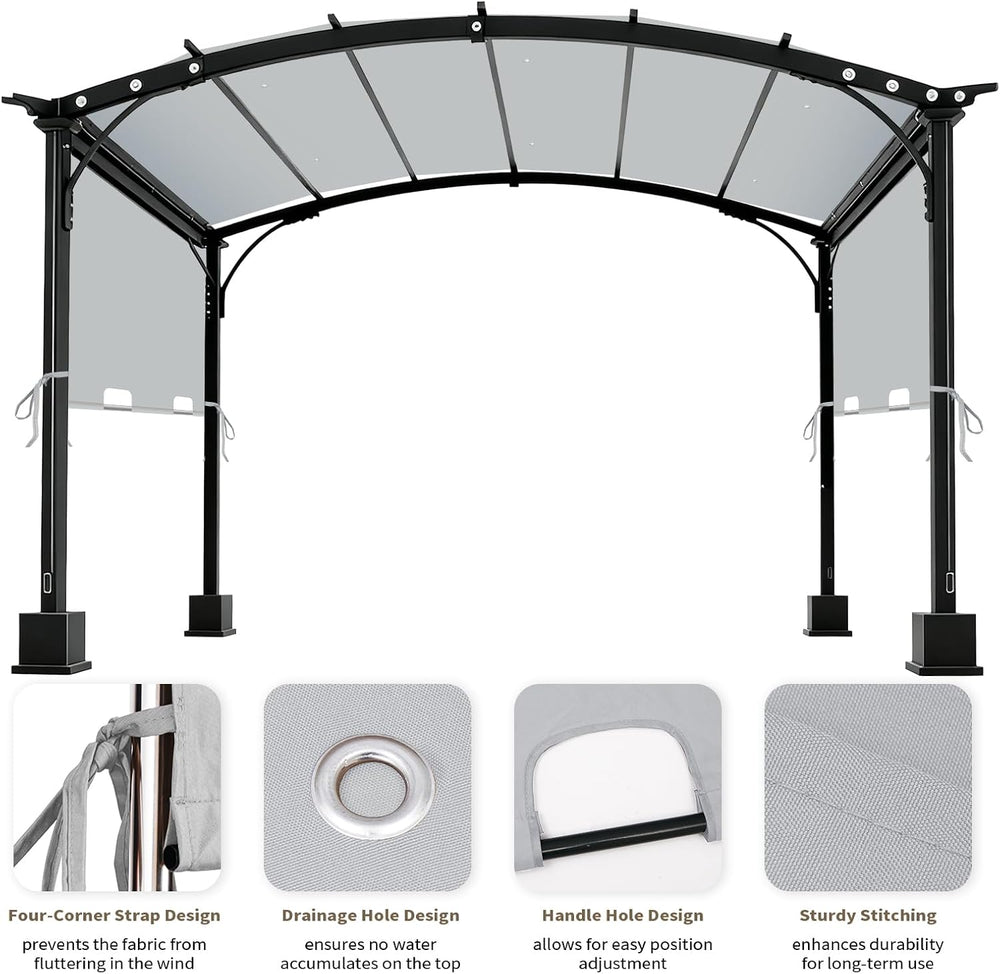 85"x 208" Universal Pergola Shade Cover, Garden Shade Replacement f...
