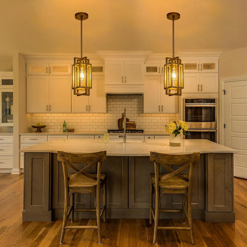 Farmhouse Pendant Light Fixtures, Gold Modern Pendant Lights 59'' Adj...