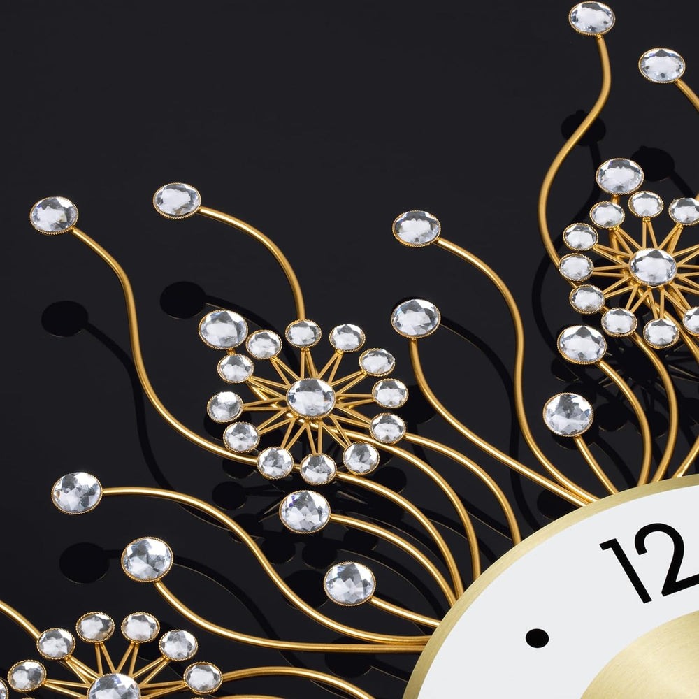 FLEBLE Decorative Large Wall Clocks Modern Clock Silent Battery Operated