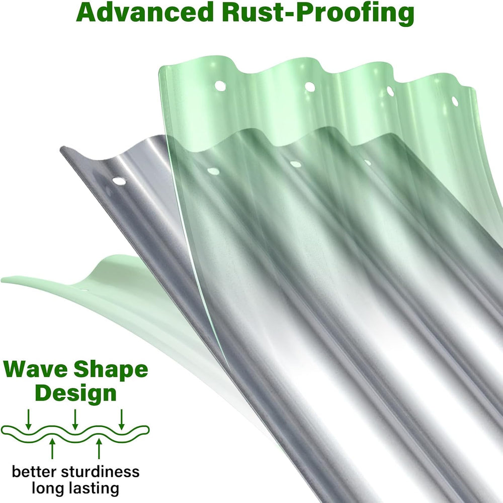 Raised Garden Bed Kit,2 Pack 4x2x1ft Galvanized Garden Beds Outdoor with Safe...